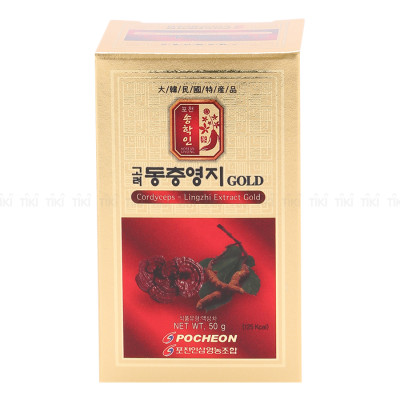 Cao Linh Chi Đông Trùng Hạ Thảo Pocheon Hàn Quốc (50g X 5 Lọ)