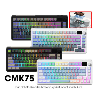 [Mới, hàng chính hãng] Bàn phím cơ FL-Esports CMK75SAM Lake Placid Blue/Desert Grey