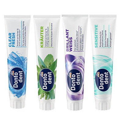 Kem Đánh Răng Dontodent Đức 125ml bảo vệ nướu và giảm sâu răng làm trắng răng