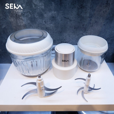 Máy xay thịt đa năng SEKA SK2287, 2 cối thủy tinh, thiết kế 4 - 6 lưỡi dao sắc bén, Công suất mạnh 500W  hàng nhập khẩu