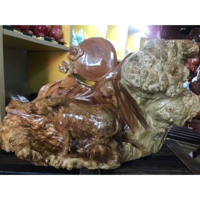 Tượng Gỗ Mỹ Nghệ Chạm Con Trâu Gỗ Đứng Chầu Nguyệt Vip đẹp size dài 55cm Cao 32cm Sâu 25cm Anh Chị Trưng Phòng Khách ở Nhà Công Ty Quà Tặng ý nghĩa ạ