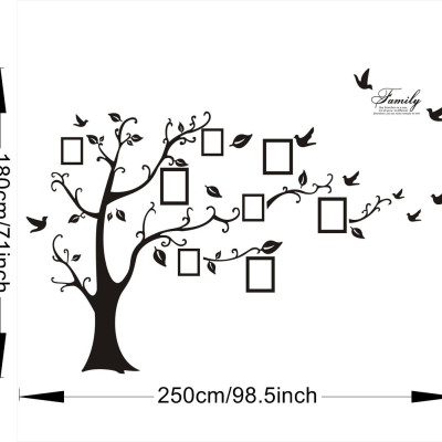 Decal dán tường Cây treo ảnh 4 size lớn
