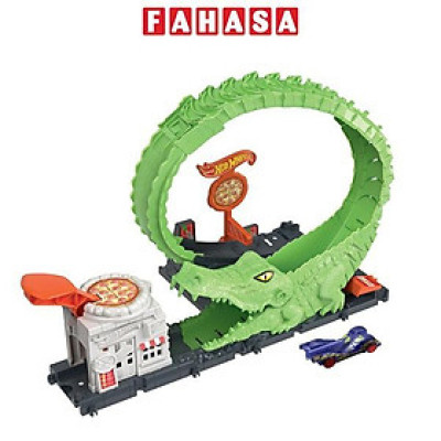 Đồ Chơi Trạm Cá Sấu Pizza Hot Wheels City HKX39/HDR29