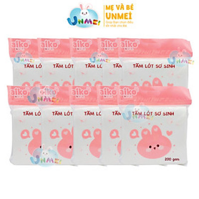 Combo 10 Bịch Tấm Lót Phân Xu Chống Thấm Sơ Sinh Aiko Cho Bé 30 tờ/Bịch