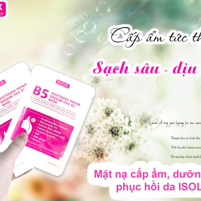 Mặt nạ ISOLUX Whitening Repair Sodium DNA B5 mask 25ml hạn 2027 dưỡng trắng cấp ẩm phục hồi