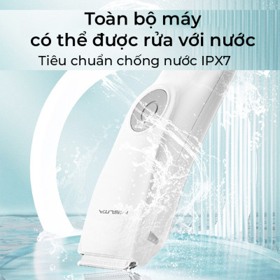 Tông đơ cắt tóc cho bé Misuta NS-M01, tặng kèm áo choàng cắt tóc cho bé, sạc 1h dùng 10 lần kèm bộ phụ kiện 9 món - Hàng chính hãng