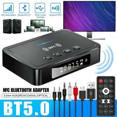 SOAIY Bộ Thu Phát Bluetooth 5.0 NFC FM 3 Trong 1 Có Màn Hình Led Hiển Thị Bluetooth M6 - Hàng Nhập Khẩu