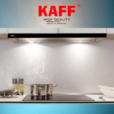 Máy hút mùi âm tủ ray kéo inox phối kính 900mm KAFF KF-TL90H - Hàng Chính Hãng