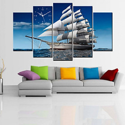 Tranh đồng hồ Thuận buồm xuôi gió TB34