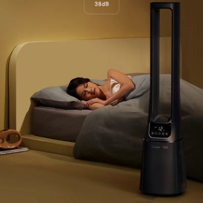 Quạt Không Cánh Midea AMS150E-TM Nhận Diện Điều Khiển Gió AI Tự Động  Độ Gió, Lọc Ion Khử Trùng SPI Và Làm Sạch Không Khí, Góc Quay 60 Độ, Kết Nối App - Hàng Nhập Khẩu