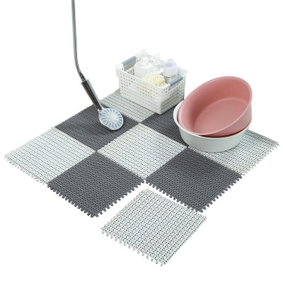 Thảm chống trơn trượt nhà tắm size 30x30cm tiện dụng, Tấm thảm nhựa lót sàn nhà tắm kháng khuẩn chống trượt
