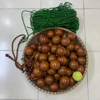 Vòng Lắc Bụng / Vòng Lắc Eo Hạt Gỗ Hương Cao Cấp Hạt 7cm ( video , hình thật )