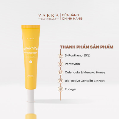 Gel Kem Dưỡng B5 Zakka Naturals Hỗ Trợ Phục Hồi, Tái Tạo Da Lành Tính Rejuvenating Herbal Oil Free Gel Cream 40g