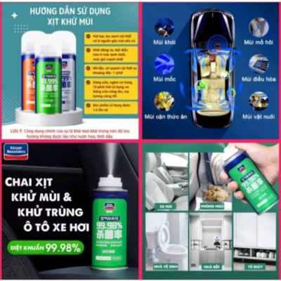 1 CHAI XỊT KHỬ MÙI DIỆT KHUẨN LÀM THƠM XE HƠI ÔTÔ MẪU MỚI CHẤT LƯỢNG