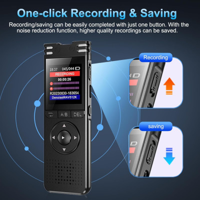 Máy Ghi Âm Kỹ Thuật Số Đa Chức Năng Khử Tiếng Ồn ZD70 Bộ Nhớ Trong 64GB - Hàng Nhập Khẩu