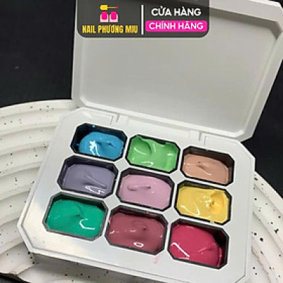 Set Gel Dặm Ombre 9 Màu HUAXI Số 2 Siêu Mịn Mướt, Không Cần Pha Bột, Độ Mịn Cao Làm Nail Tone Màu Hàn Quốc Trẻ Trung Nữ Women