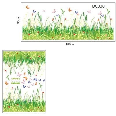 Decal dán chân tường Hoa liti AmyShop DCT002 - 2 bộ ( 35 x 200 cm)