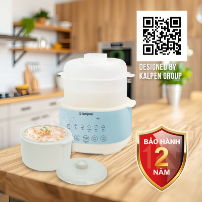 Nồi nấu chậm, nồi chưng yến, nồi hấp đa năng Kalpen SK2 dung tích 1L, hàng chính hãng