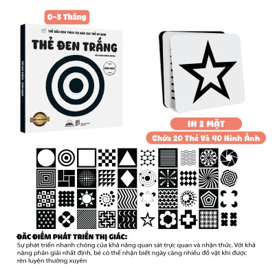 Sách - Thẻ Siêu Kích Thích Thị Giác Cho Trẻ Sơ Sinh - Bộ Thẻ Giúp Bé 0-3 Tuổi Phát Triển Toàn Diện