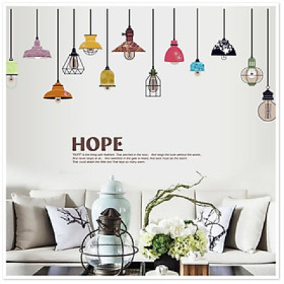 Decal dán tường Đèn treo 6 AmyShop DKN080 ( 93 x 155 cm )