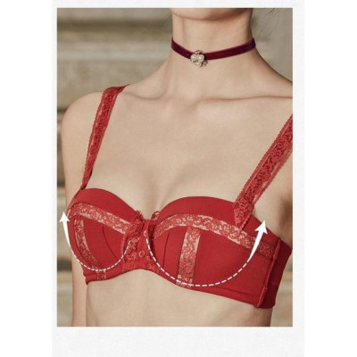 Áo Lót Áo Quây Có Gọng Đệm Mỏng Cúp 1/2 Phong Cách Hàn Quốc Sexy AL34