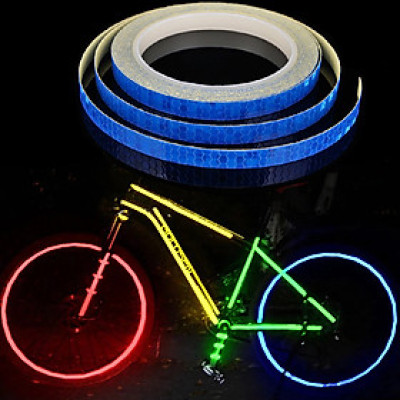 Cuộn Đề Can (Decal) Phản Quang Dán Trang Trí Viền Thân Xe Đạp, Xe Máy, Ô tô An Toàn Ban Đêm Nổi Bật (8 mét) Mai Lee