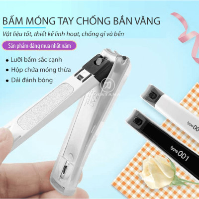 Bấm móng tay cao cấp Nhật KAI-001MST màu trắng KE0116