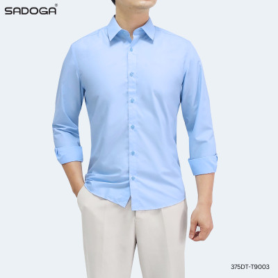 Áo Sơ Mi Sadoga Mềm Mại, Chất Liệu Thoáng Khí, Siêu Mát, Áo Sơ Mi Dài Tay T9003