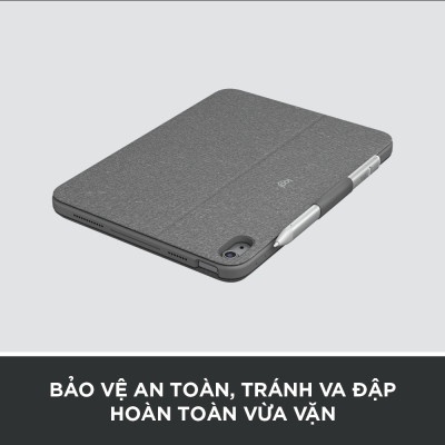 Bao da kèm phím Logitech Combo Touch dành cho iPad 10.9 inch Gen 10 - Có thể tháo rời, Trackpad siêu nhạy, chiếu sáng nền - Hàng chính hãng