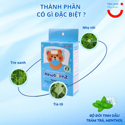 Khăn lau thảo dược hạ sốt NewbornZ cho bé từ 3m