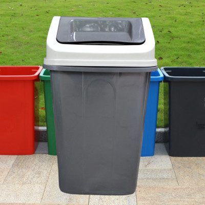 thủng rác nắp lật công nghiệp hàng cao cấp ( 60L màu đen)