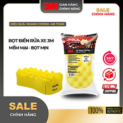Miếng mút rửa xe bọt biển tạo bọt, siêu mịn  3M