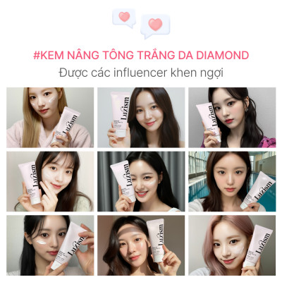 Kem nâng tông trắng da Diamond Luxism 200ml – làm trắng da mặt & body tone-up cream tự nhiên