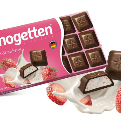 Sôcôla Thanh 13 Vị Schogetten - Sữa Chua Dâu Tây - 100g