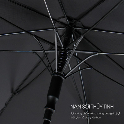Dù thẳng cao cấp 2 tầng Nason Umbrella Gentle-G302 Tán rộng 30inch Khung, nan sợi thủy tinh bền bỉ Vải siêu chống thấm nước