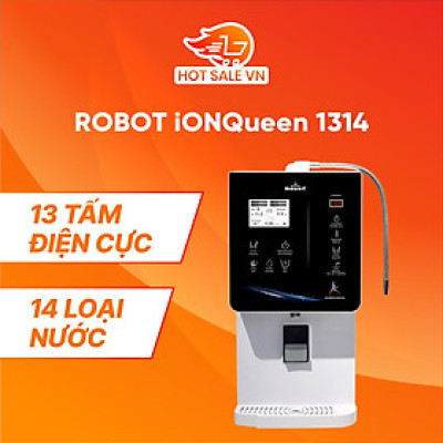 Máy Lọc Nước Điện Giải Ion Kiềm ROBOT IonQueen 1314 Chế Độ Nóng Nguội Lạnh - Hàng Chính Hãng