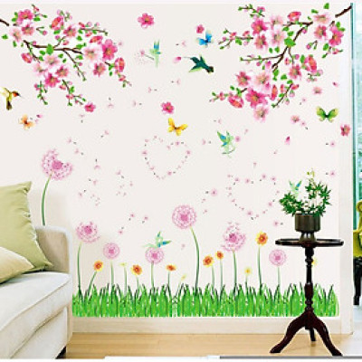 Decal dán tường Combo mùa xuân AmyShop (150 x 150 cm)