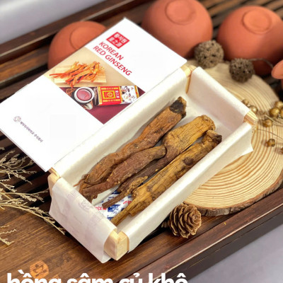Hồng sâm củ khô 37.5g Hg Bio - quà tặng sang trọng chất lượng