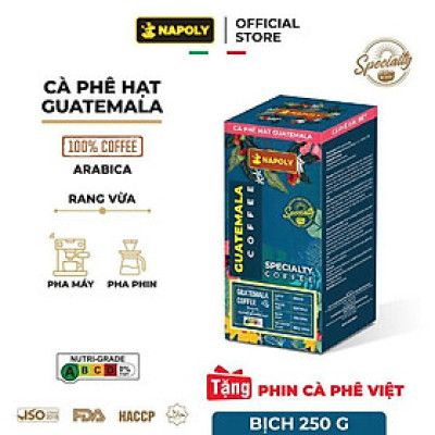 Cà phê Arabica GUATEMALA - Chua Thanh Hương Nhiệt Đới - Rang Nguyên Hạt Nhập Khẩu - Pha Máy/Phin Cao Cấp 250g/túi