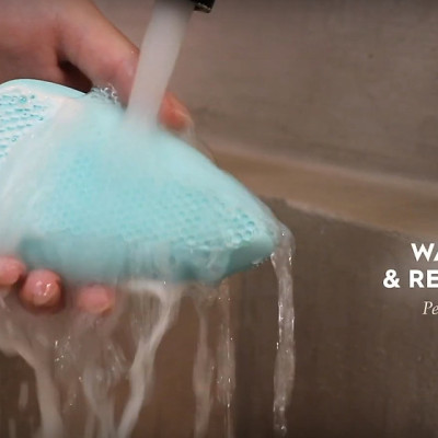 Máy rửa mặt USA Silicone kháng khuẩn công nghệ siêu âm HoMedics FAC-350