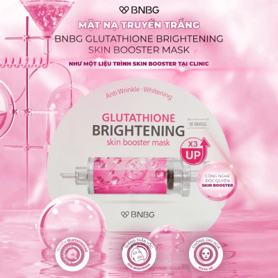 COMBO 10 MẶT NẠ DƯỠNG TRẮNG BNBG GLUTATHIONE BRIGHTENING SKINBOOSTER MASK 30MLX10