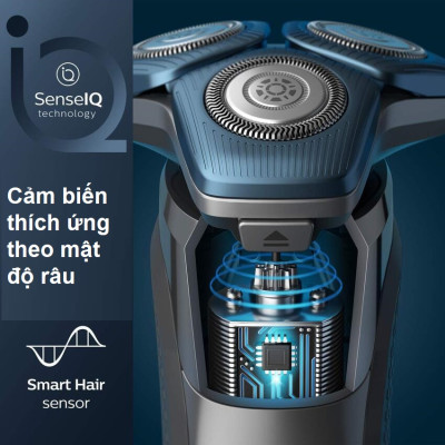 Máy cạo râu khô và ướt cao cấp thương hiệu Philips SkinIQ Series 5000 S5831/01 và S5832/01 - HÀNG NHẬP KHẨU