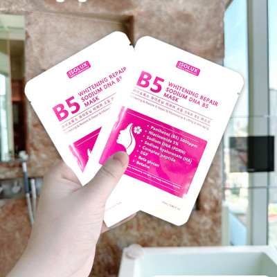 Mặt nạ ISOLUX Whitening repair sodium DNA B5 mask Hàn Quốc 25ml hạn 2027 dưỡng sáng phục hồi cấp ẩm căng bóng