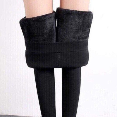 Quần vớ tất nữ freesize màu đen bên trong lót lông nỉ dày ấm giữ nhiệt tốt mùa thu đông - Quần legging dáng dài dẫm gót dễ dàng phối đồ cho người mặc vỏ tím xuất nhật - HÀNG LOẠI 1