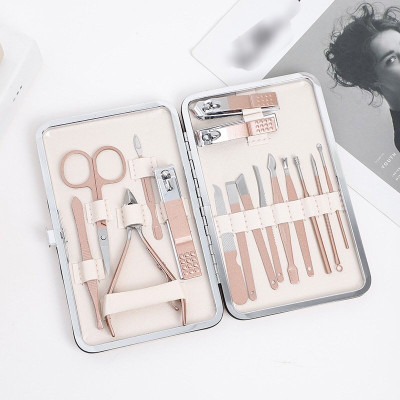 Bộ Bấm Móng Tay 16 Món Cao Cấp Nhỏ Gọn , Kìm Cắt Móng Tay Chân Làm Nail Kèm  Hộp Đựng Sang Trọng