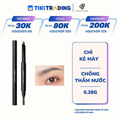 Chì kẻ mày PERFECT DIARY 0.28g chống thấm nước 5 màu tùy chọn