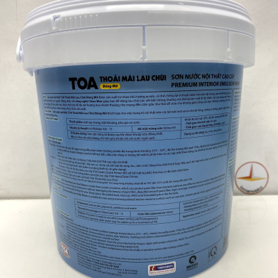 Sơn nước Toa thoải mái lau chùi nội thất màu xám 8323 _5L
