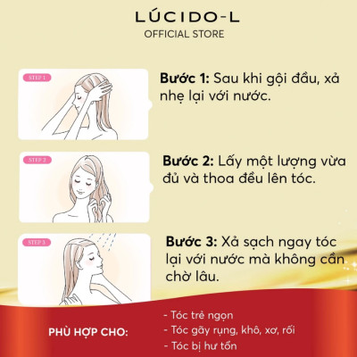Mặt nạ tóc Lucido-L Hair Treatment phục hồi hư tổn Nhật Bản 220g