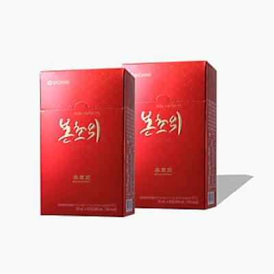 Bộ 2 Hộp Đông Trùng Hạ Thảo Lên Men Bonchowi Hàn Quốc Màu Đỏ Chiết Xuất 33.5% (20 gói)