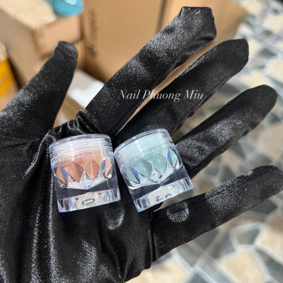 Tráng Gương Phản Quang Ánh Bạc Hồng Cam, Xanh Ánh Bạc, Tăng Độ Bám Dính, Dễ Sử Dụng Cho Nữ Yêu Thích Làm Nail thạch tráng gương